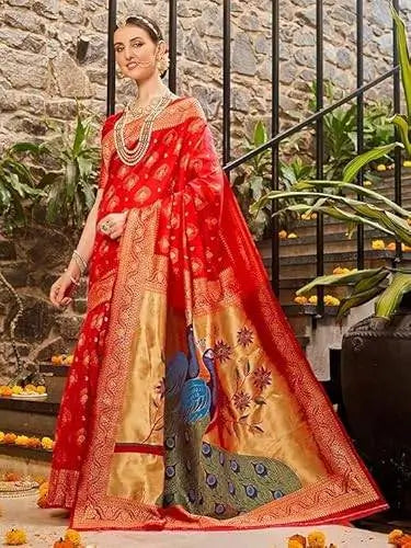 Jacquard Saree Royal Peacock Collection