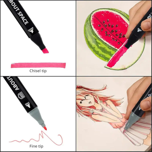48 Colors Dual Tip Marker Pens