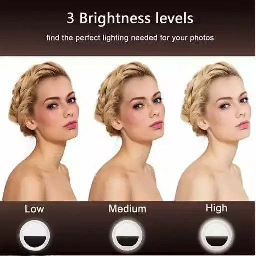 Pocket Mini Clip-On Selfie Ring Light with 36 LED for Smartphone Camera