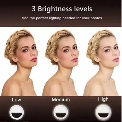 Pocket Mini Clip-On Selfie Ring Light with 36 LED for Smartphone Camera
