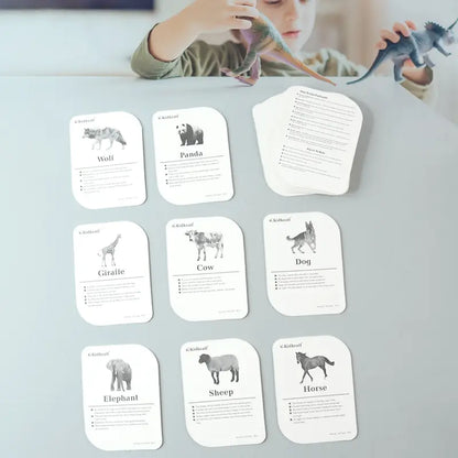 KidKraft 32-Piece Animal Flash Cards Set – Educational Learning for Toddlers & Kids