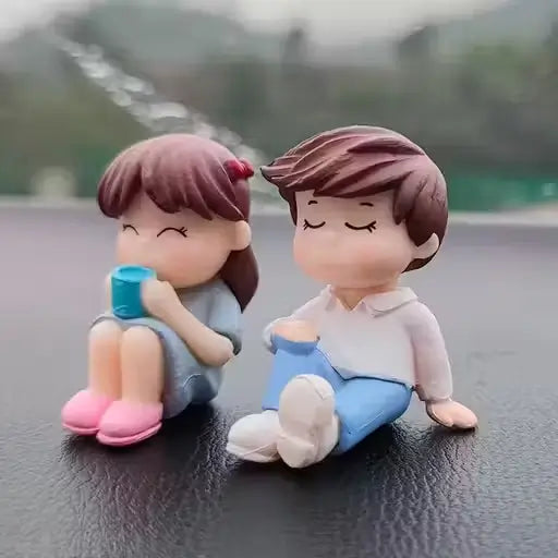 Cute Car Couple Showpiece Miniature Figurine