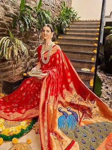 Jacquard Saree  Royal Peacock Collection