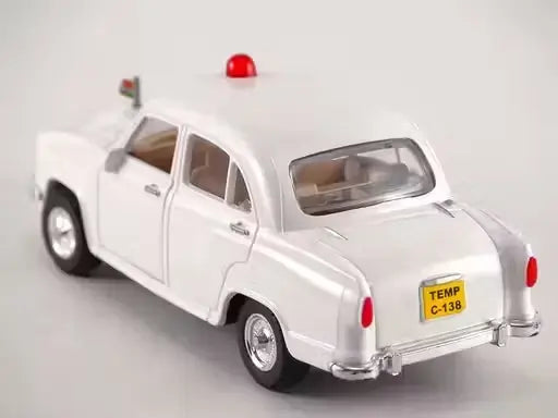 Ambassador Pull Back Car Toy – White Realistic Design