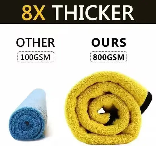 Microfiber Cloth for Car Cleaning, Polishing & Detailing, Scratchproof (Pack of 4)