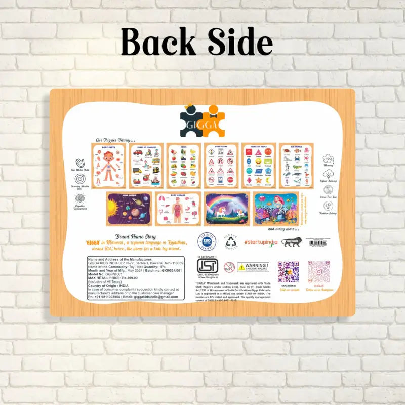 Solar System Educational Puzzle for Kids Colourful Acrylic Puzzle with Paperboard Base, Safe & Durable