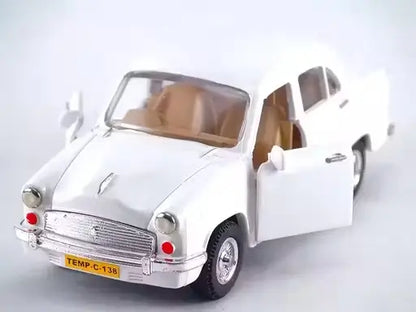 Ambassador Pull Back Car Toy – White Realistic Design