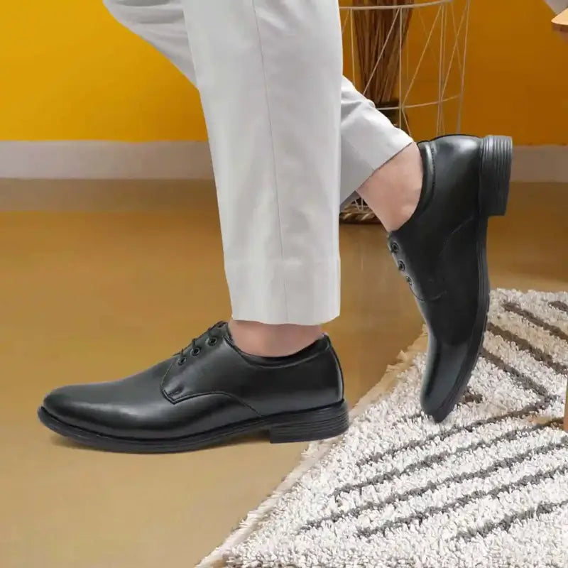 Latest Stylish Men Formal Shoes|Black Derby Shoes|Office Shoes For Men's & Boys - Black