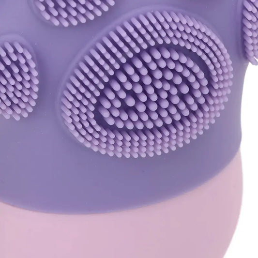 Silicone Face Ice Roller Mold Reusable Ice Cube Facial Massager with Non Slip Grip Base for Skin Care and Pain Relief