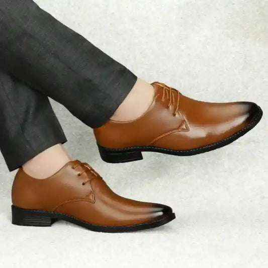 Latest Trendy Men Formal Shoes |Tan Derby Shoes| Office Shoes For Men's & Boys - Tan