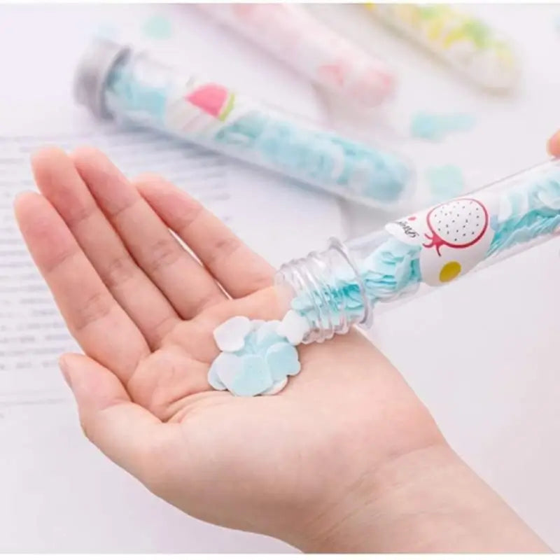 Disposable Paper Soap Tube Clean Soft Bath For Travel, Mixed Fragrance Paper Soap Sheets, Compact and Portable, Gentle on All Skin Types, Dissolves Easily, Hygienic and Travel-Friendly.