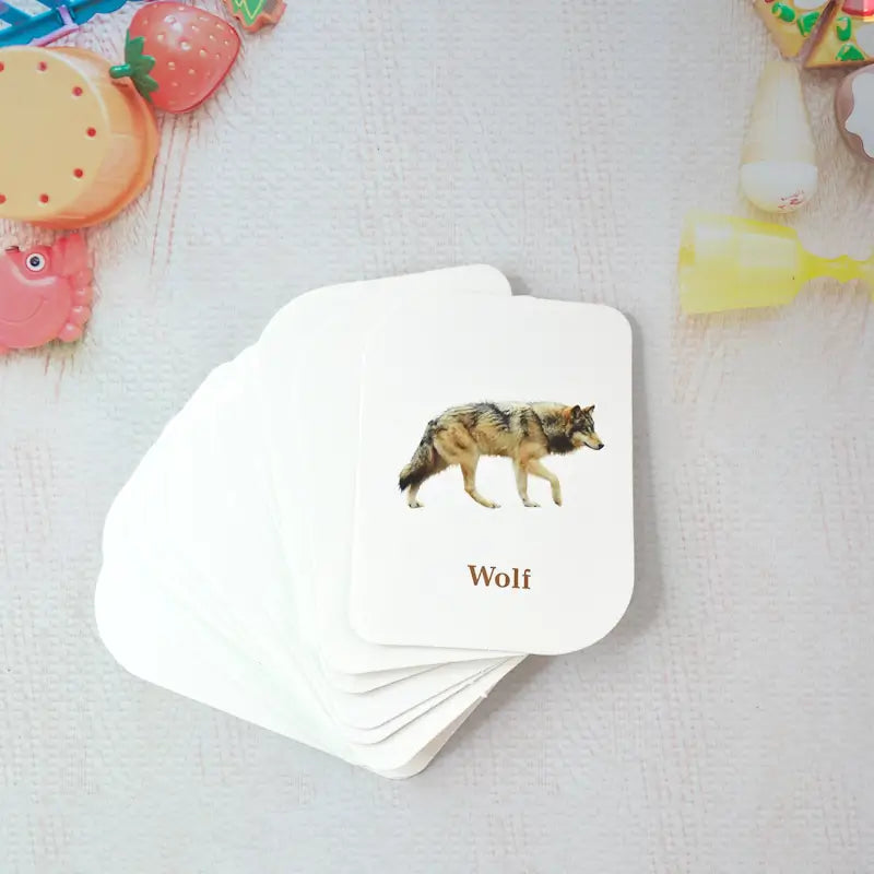 KidKraft 32-Piece Animal Flash Cards Set – Educational Learning for Toddlers & Kids