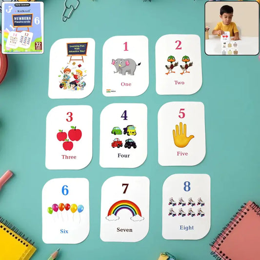 KidKraft Early Learner 32-Piece Number Flashcard Set – Educational Math Cards for Toddlers & Preschoolers