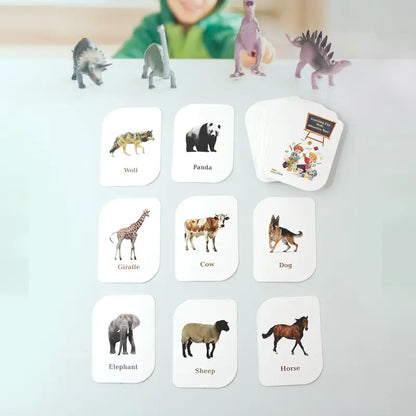 KidKraft 32-Piece Animal Flash Cards Set – Educational Learning for Toddlers & Kids