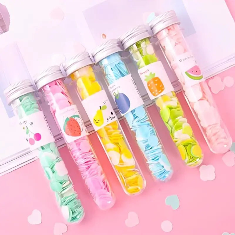 Disposable Paper Soap Tube Clean Soft Bath For Travel, Mixed Fragrance Paper Soap Sheets, Compact and Portable, Gentle on All Skin Types, Dissolves Easily, Hygienic and Travel-Friendly.