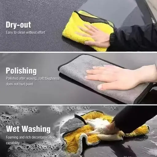 Microfiber Cloth for Car Cleaning, Polishing & Detailing, Scratchproof (Pack of 4)