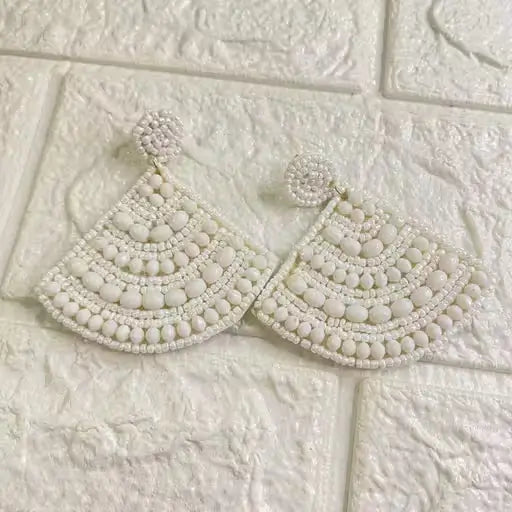 Cone Shaped Handmade Beaded Earrings – Fashion Jewellery
