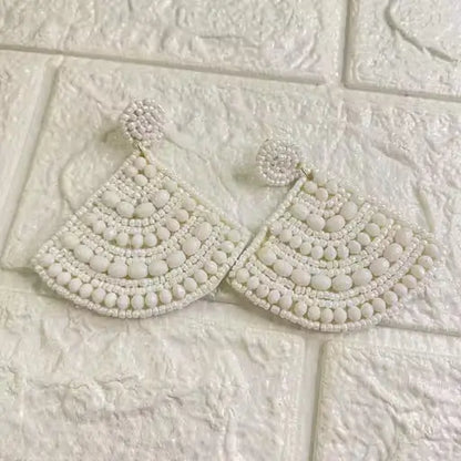 Cone Shaped Handmade Beaded Earrings – Fashion Jewellery