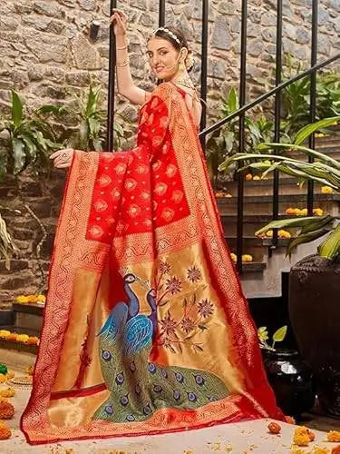 Jacquard Saree  Royal Peacock Collection