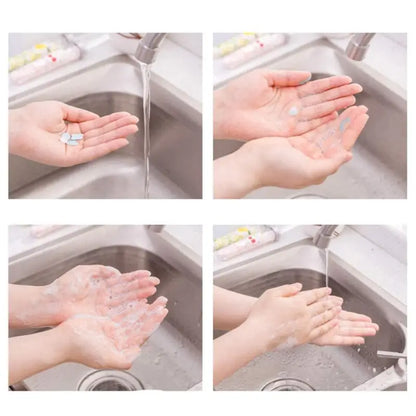 Disposable Paper Soap Tube Clean Soft Bath For Travel, Mixed Fragrance Paper Soap Sheets, Compact and Portable, Gentle on All Skin Types, Dissolves Easily, Hygienic and Travel-Friendly.