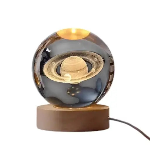 Glass Lamp 3D Ball Night Light (Planet)