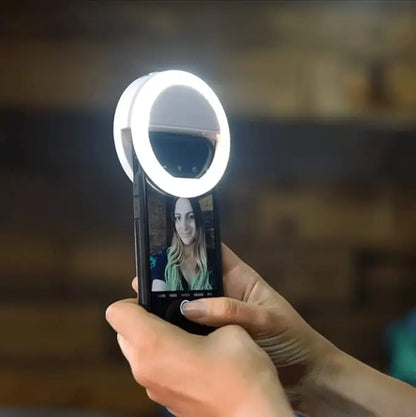 Pocket Mini Clip-On Selfie Ring Light with 36 LED for Smartphone Camera