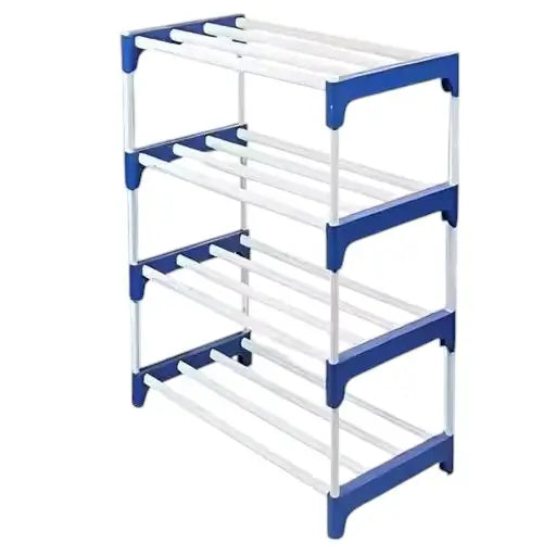 Best Quality Shoe Rack for Shoes and Clothes Step 4- (Blue) – Collapsible Shoe Stand