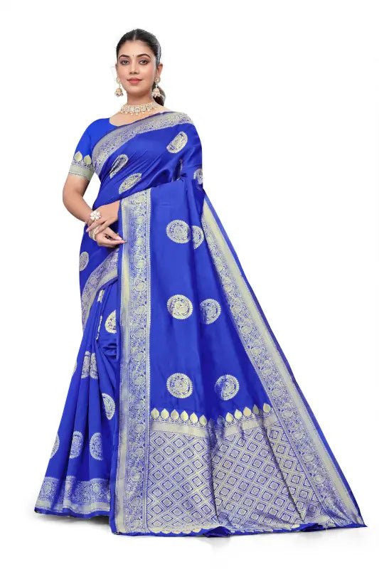Banarasi Silk Saree  The Royal Blue Majesty Edition
