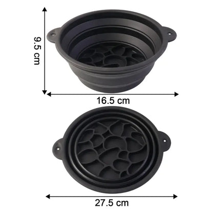 Silicone Ice Facial Bowl with Built-In Ice Tray Foldable Skin Care Bowl (1 Pc)