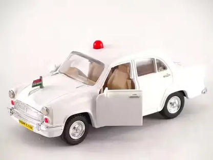 Ambassador Pull Back Car Toy – White Realistic Design
