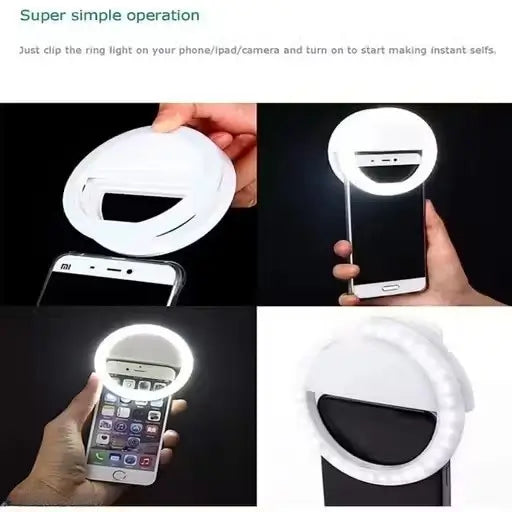Pocket Mini Clip-On Selfie Ring Light with 36 LED for Smartphone Camera
